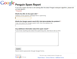 google spam report